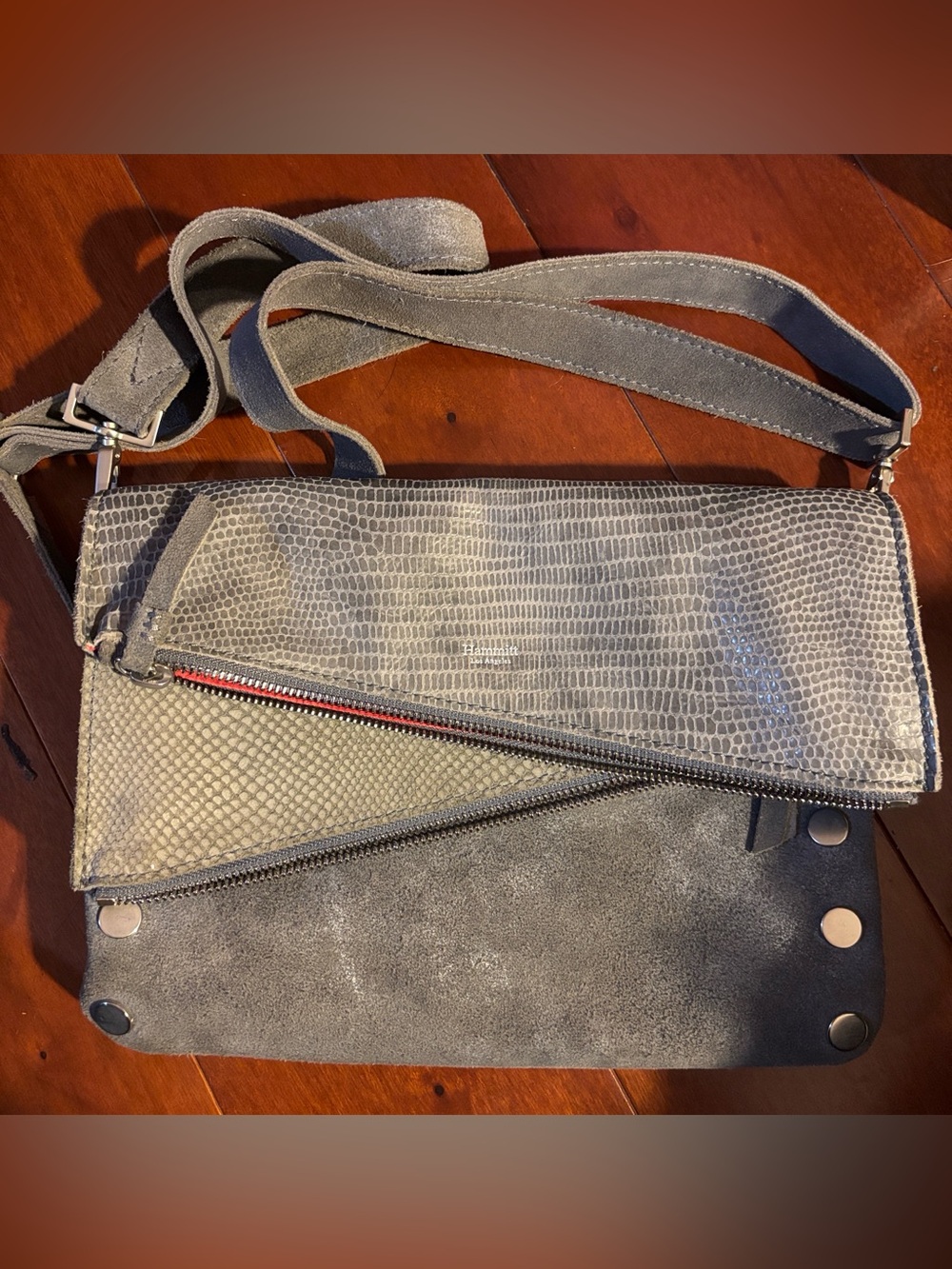 Hammitt Medium Dillon Bag in Gray and Green